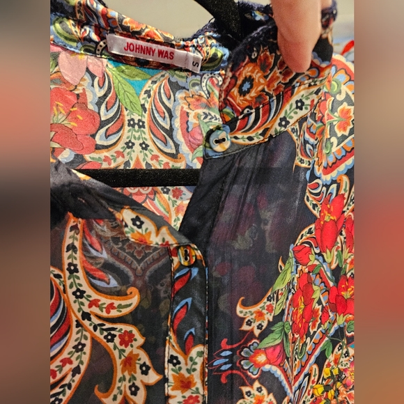 Johnny Was Silk Tunic Med. - Picture 2 of 5